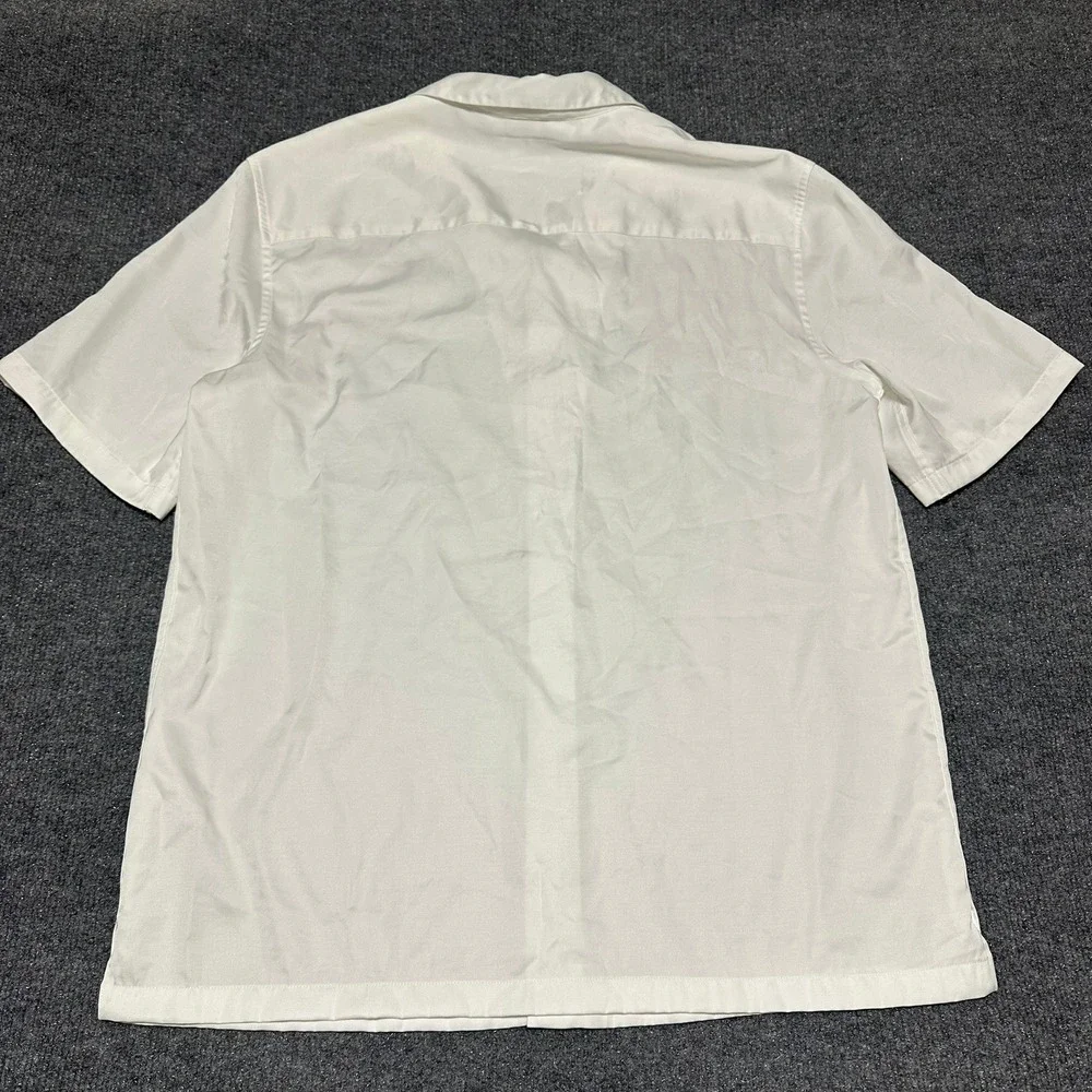 Zara Mens Regular Fit Short Sleeve Button Down Shirt White Large